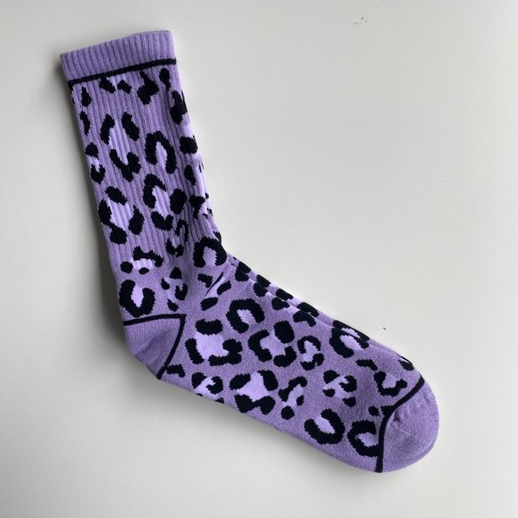 Men's Leopard Print Terry Socks - Picture 3 of 6